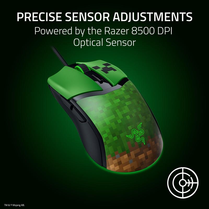 Mouse para jogos Razer Cobra Lightweight 58g 8500 DPI Minecraft